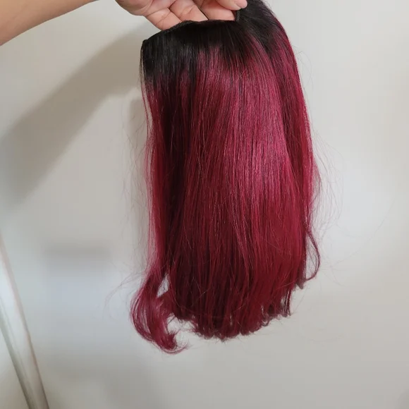 Burgundy Ombre Human Hair Wig